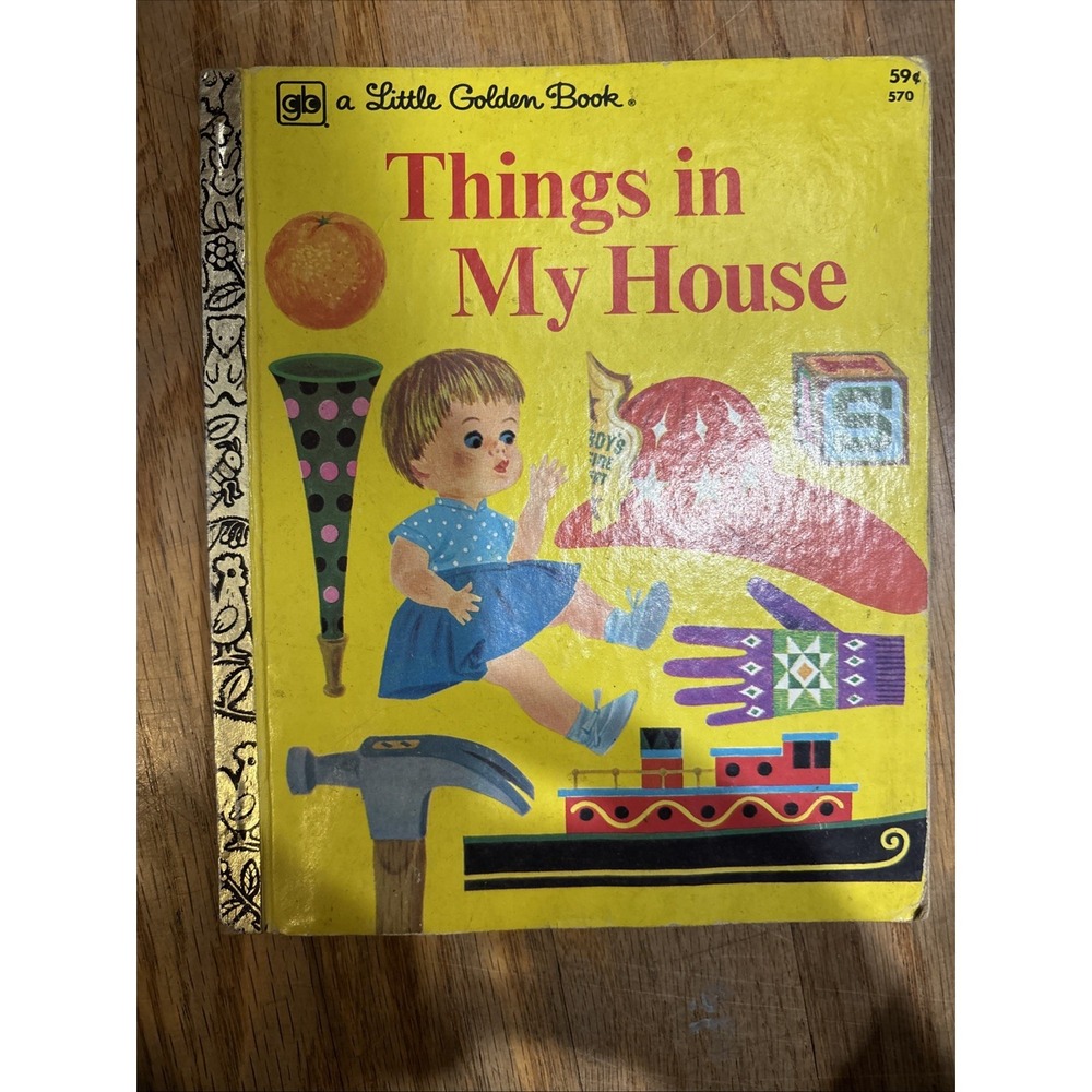 Vintage 1968 Things in My House Little Golden Book Simon and Schuster A edition